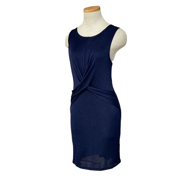 MINKPINK Dress Women's Small Blue Twist Sleeveless Bodycon Midi - Picture 2 of 15